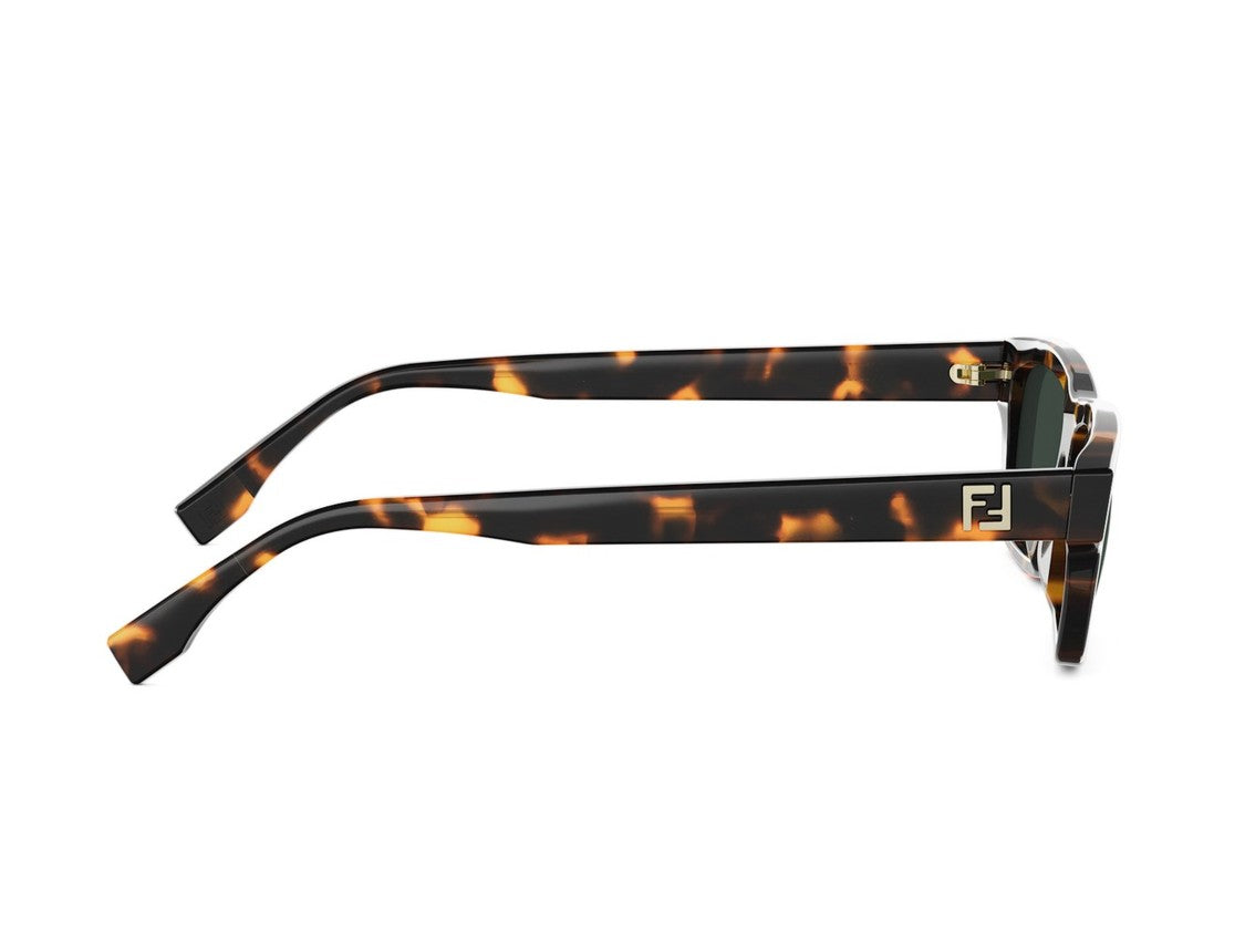 Fendi Fe40199i Square Tortoiseshell Acetate Sunglasses