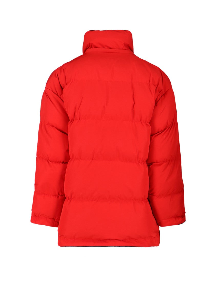 Balenciaga Reversible Logo Puffer Jacket – Black/Red