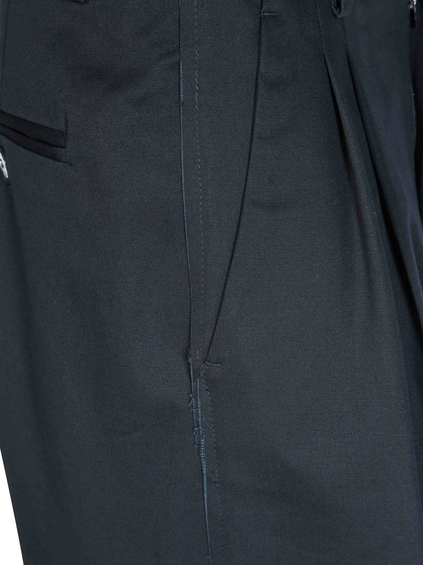 Amaranto Black Tailored Side Seam Straight-Leg Pants