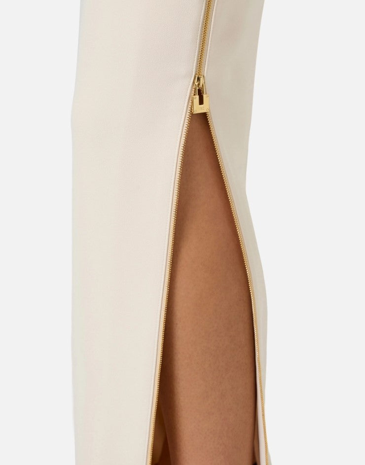 Elisabetta Franchi Light Crepe Heart Shaped Edge Skirt