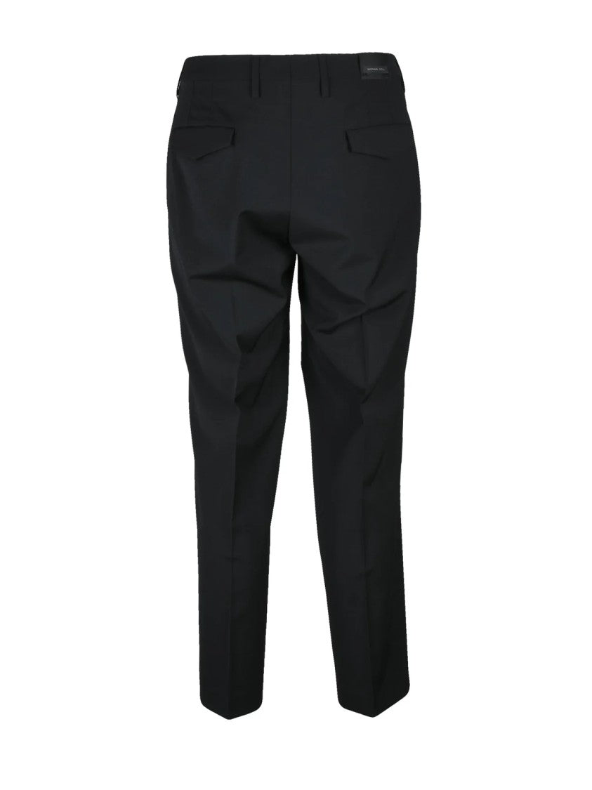 Michael Coal Research Wool Stretch Trousers - Black