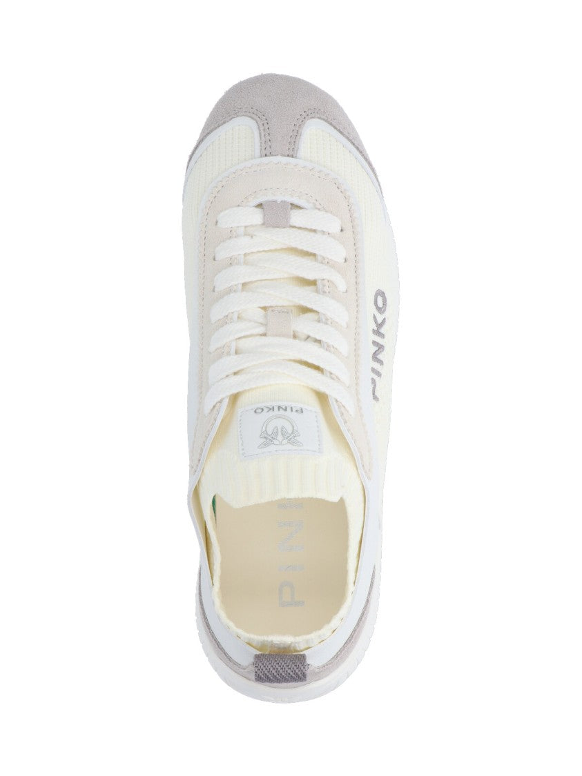 Pinko White Knit Sneakers
