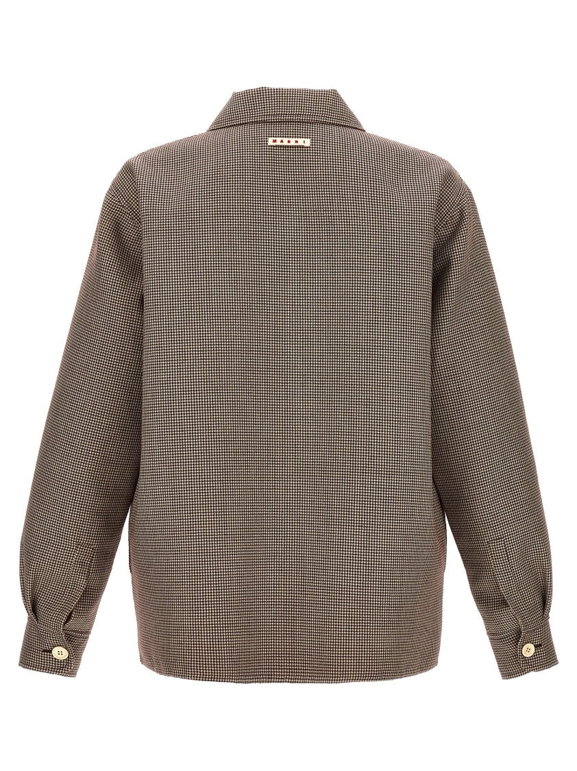 Marni Micro Houndstooth Wool Jacket