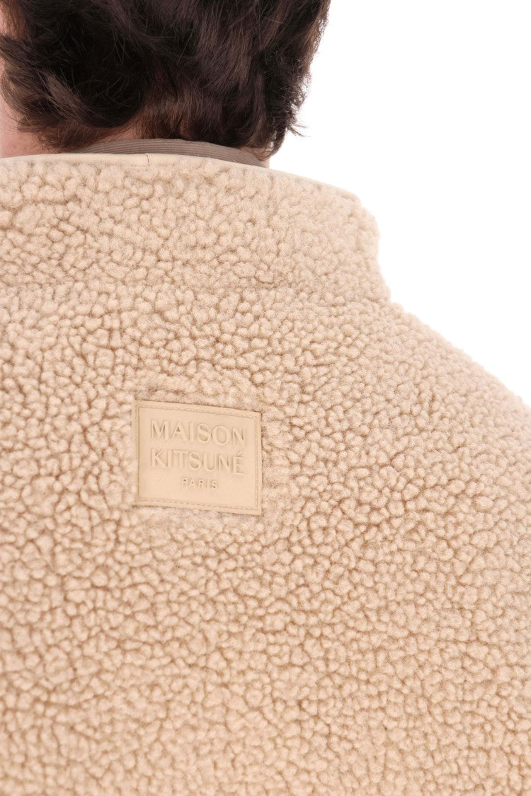 Maison Kitsuné Oversized Teddy Bomber Jacket