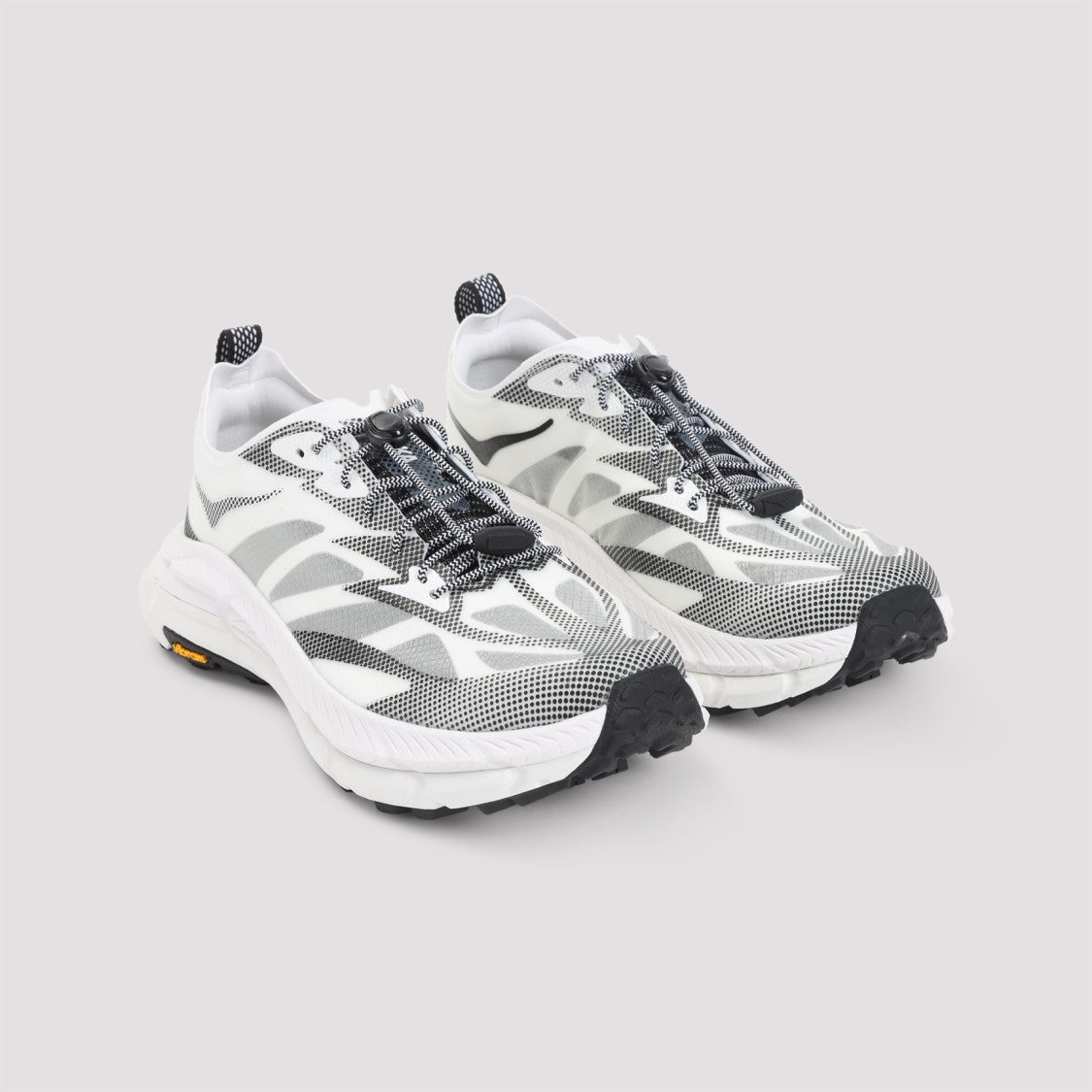 Hoka Dynamic Black And White Patterned Sneakers