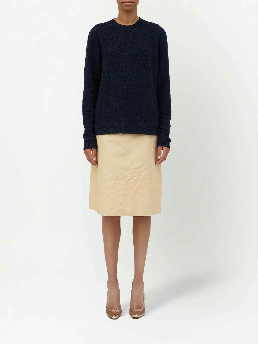 Maison Margiela Textured Knit Sweater With Signature Four-Stitch Detail