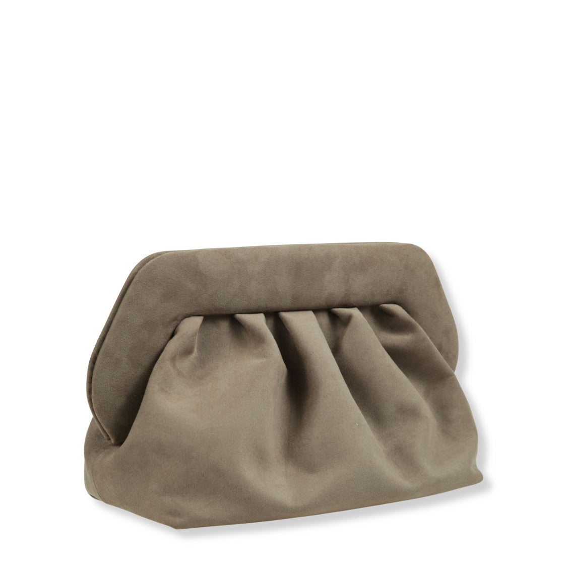 Themoirè Natural-Toned Bios Suede Handheld Tote Bag