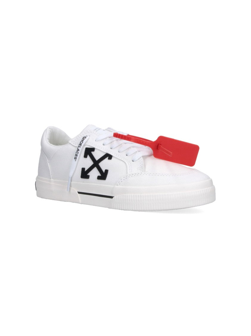 Off-White White Arrow Logo Leather Sneakers