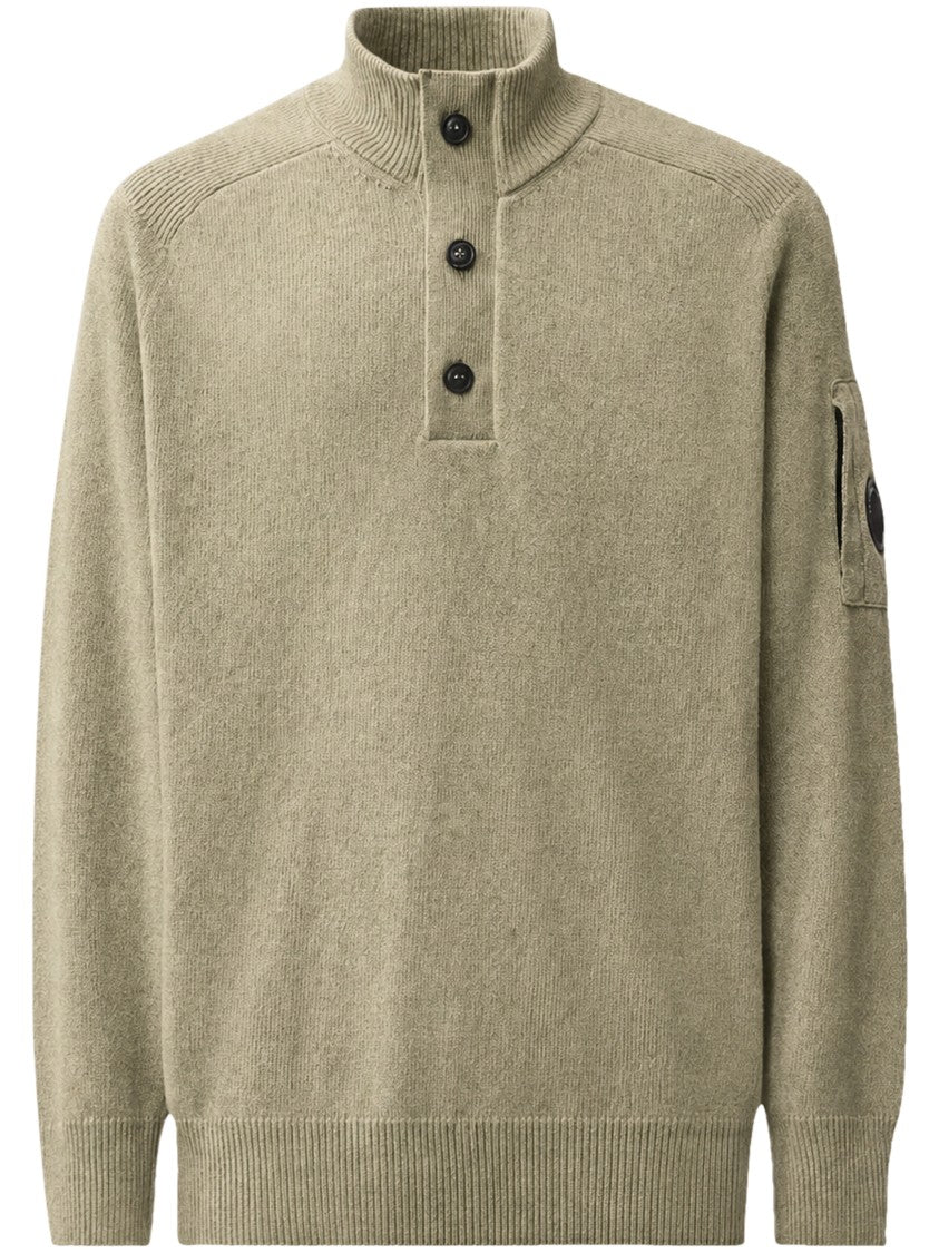 C.P. Company Lambswool Grs Half-Button Sweater