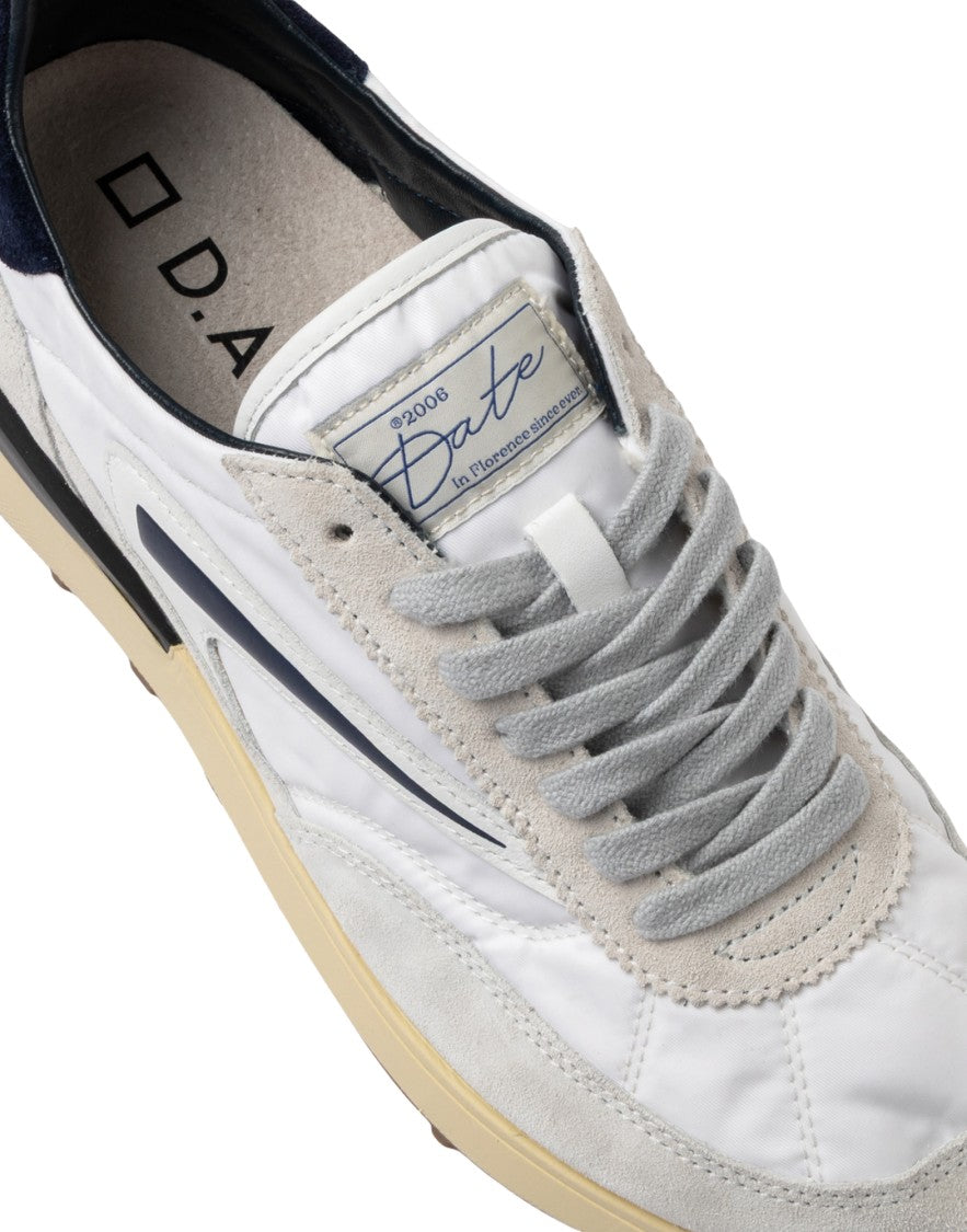 D.A.T.E White Blue Athleta Nylon Sneakers