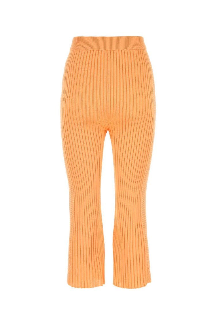 Jil Sander Cropped Peach Viscose Pants