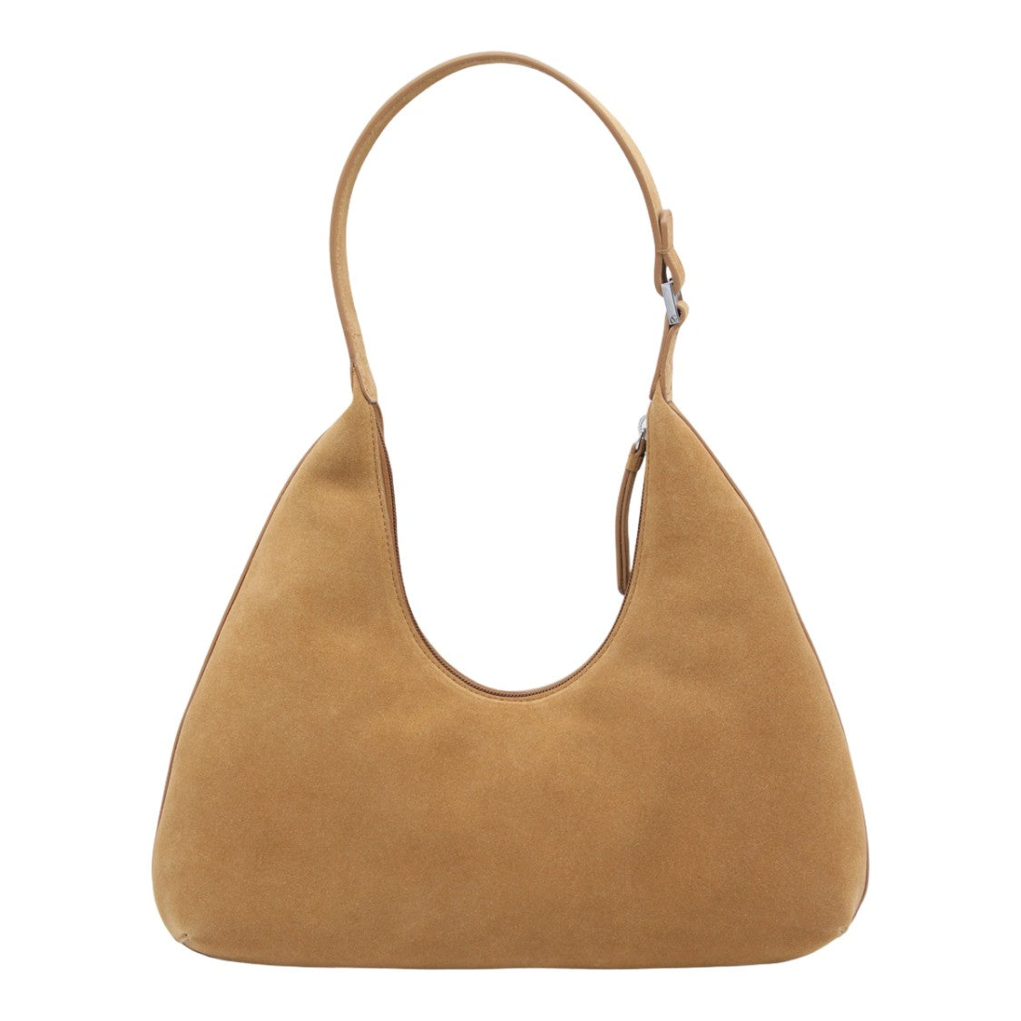By Far Crescent-Shaped Suede Tote