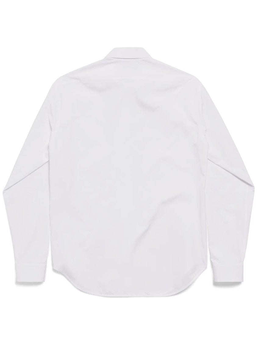 Balenciaga White Standard Pointed Collar Cotton Shirt