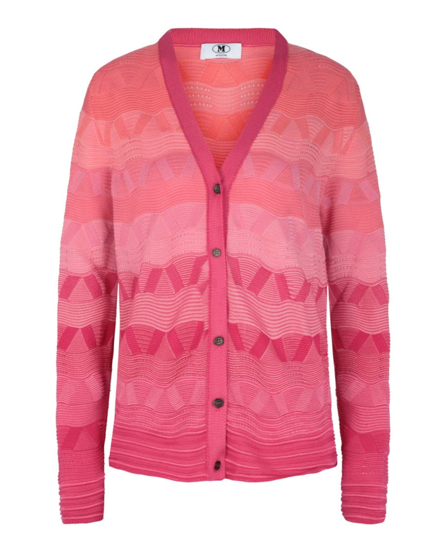 M Missoni Wave-Pattern Slim Cardigan