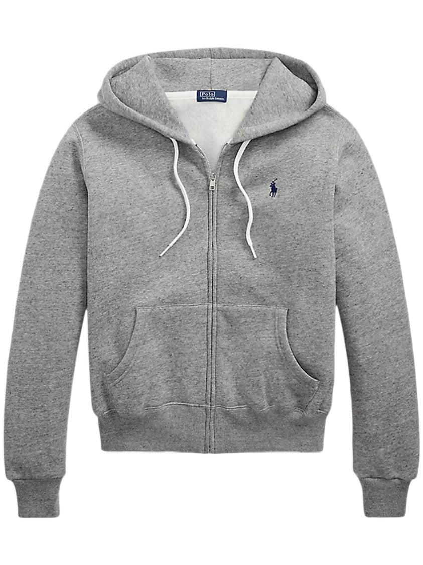 Polo Ralph Lauren Knit Full-Zip Heather Grey Sweatshirt