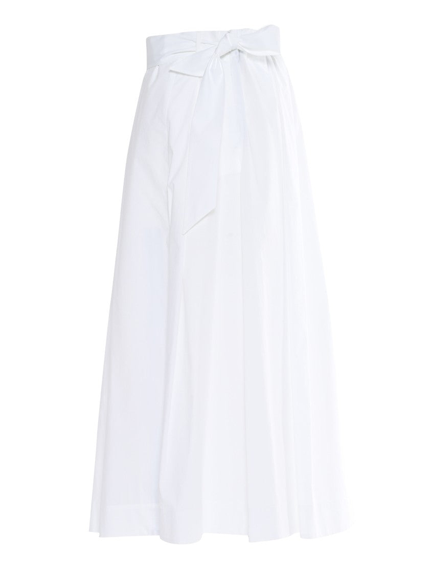 Lorena Antoniazzi Flowing White Maxi Skirt