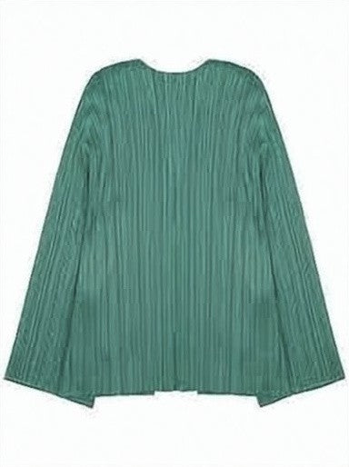 Pleats Please Lightweight Pleated Cardigan With Flared Silhouette