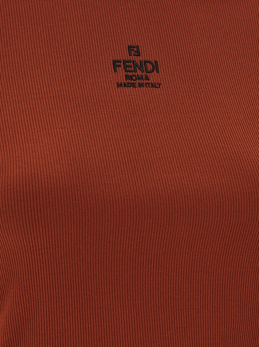 Fendi Logo Embroidery Top