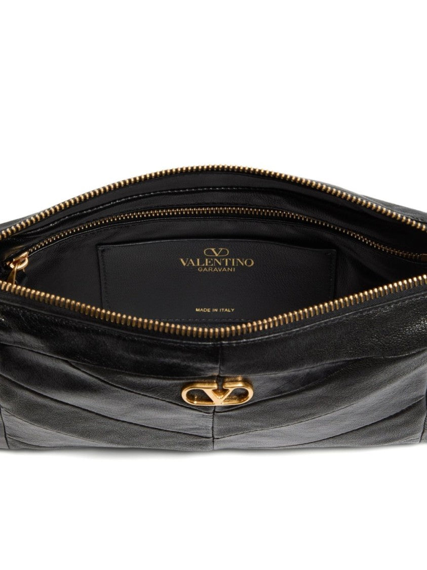 Valentino Garavani Rectangular Leather Bag With Chevron Pattern