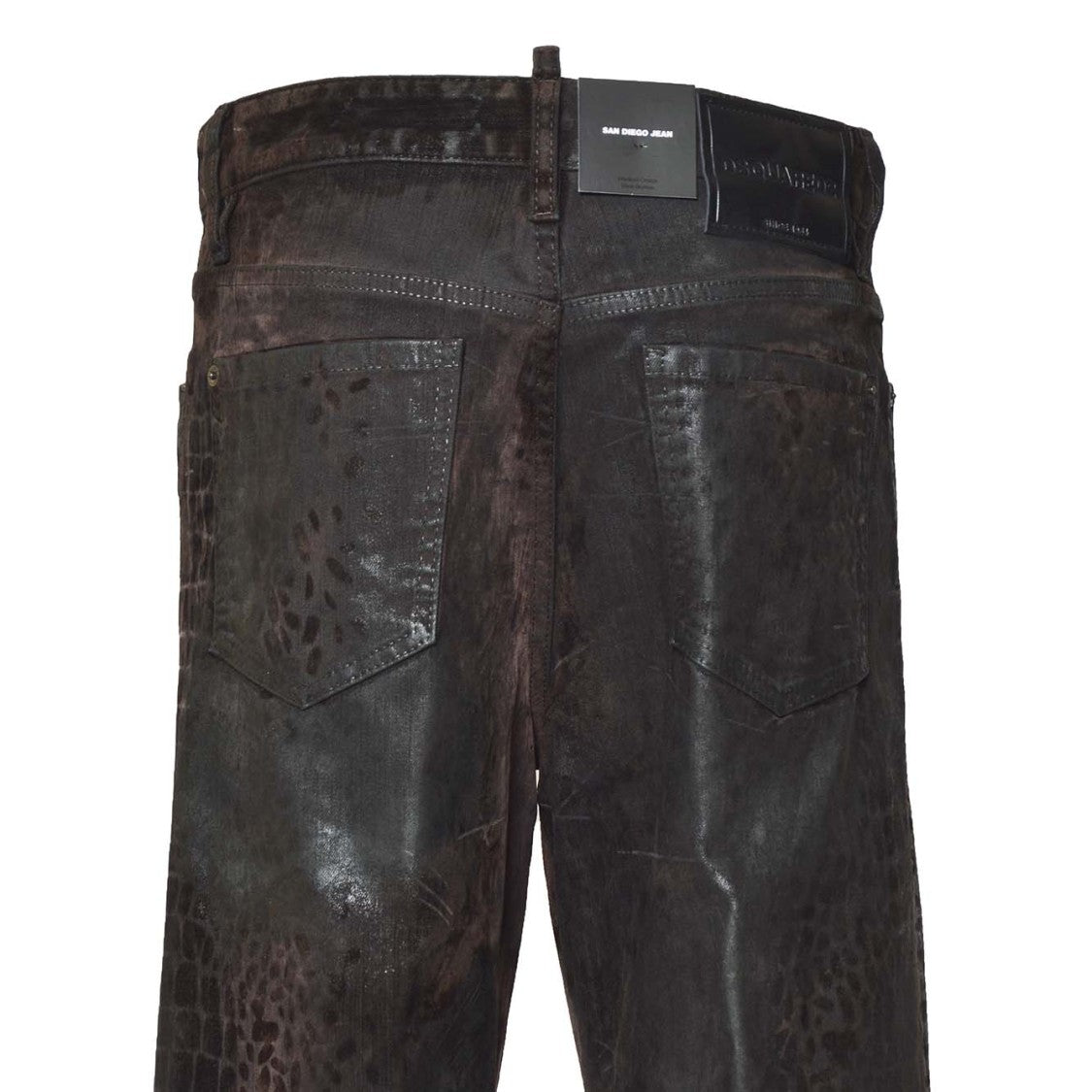 Dsquared2 Straight-Leg Jeans With Subtle Animal Print And Sheen