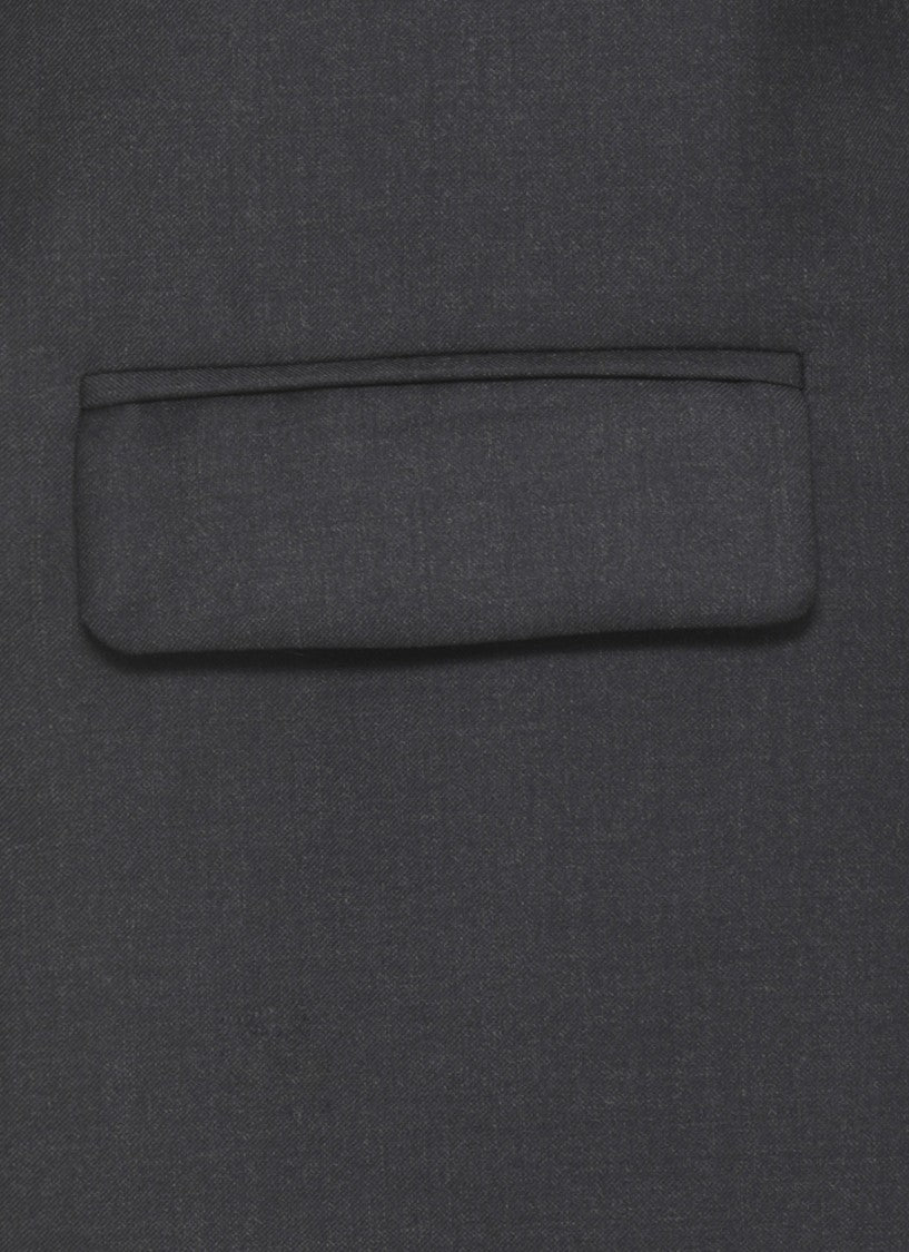 Loulou De Saison Black Donaulds Wool Double Breasted Blazer