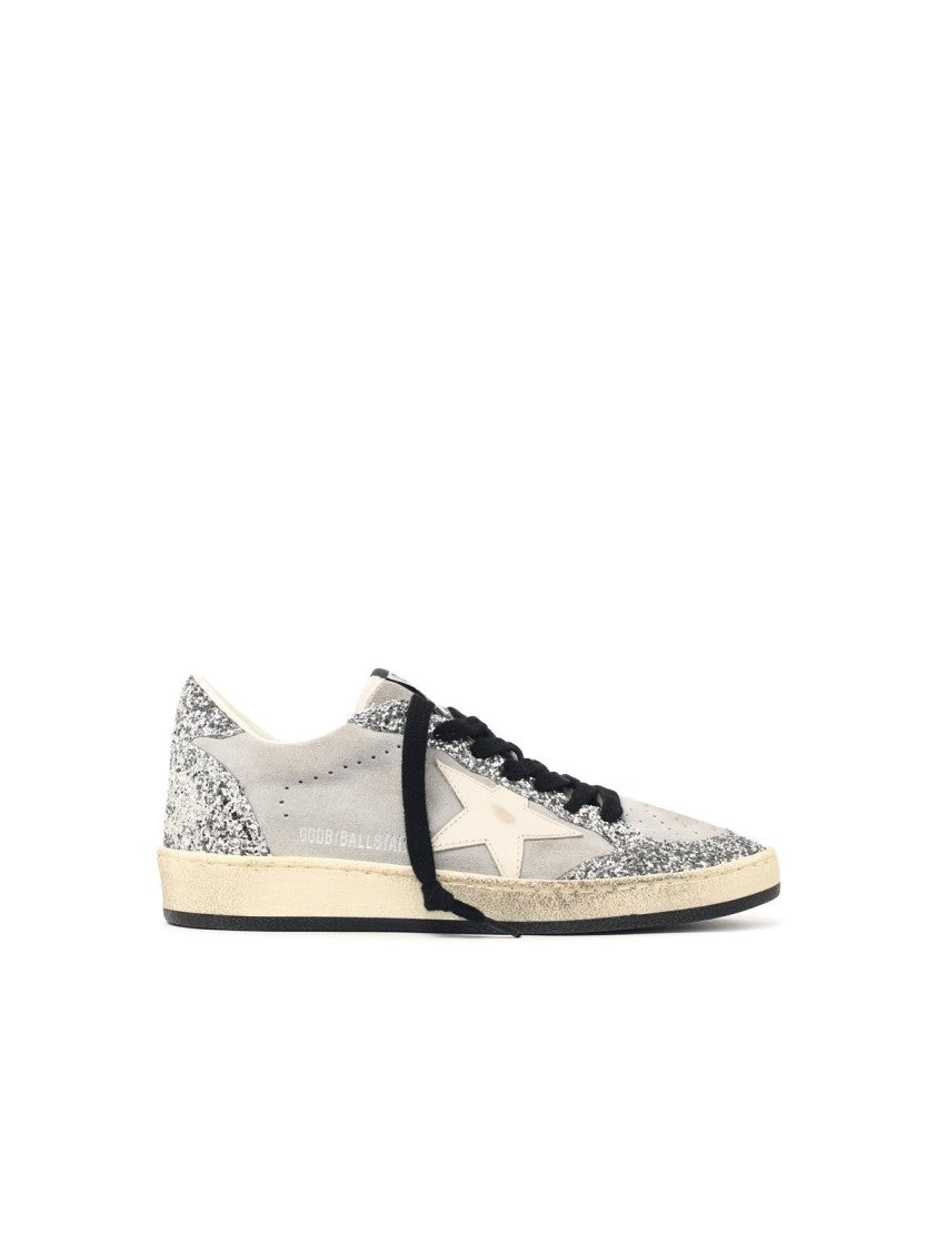 Golden Goose 'Ball Star' Silver Suede Sneakers