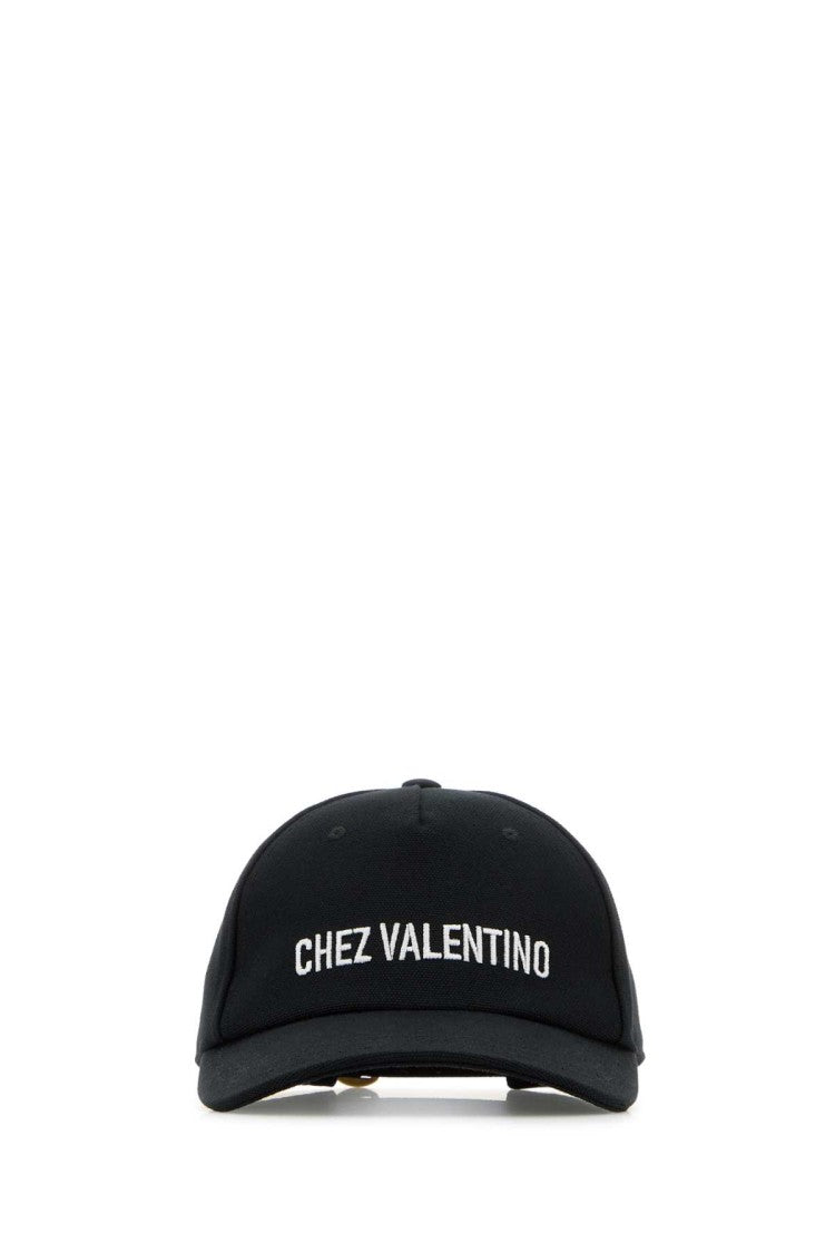 Valentino Garavani Midnight Blue Cotton Baseball Cap With Structured Design