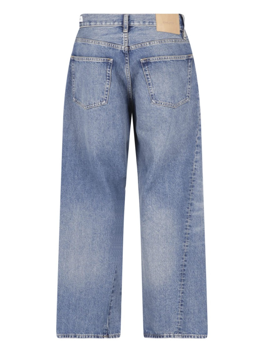 Sunflower Blue Wide Twist Denim Jeans