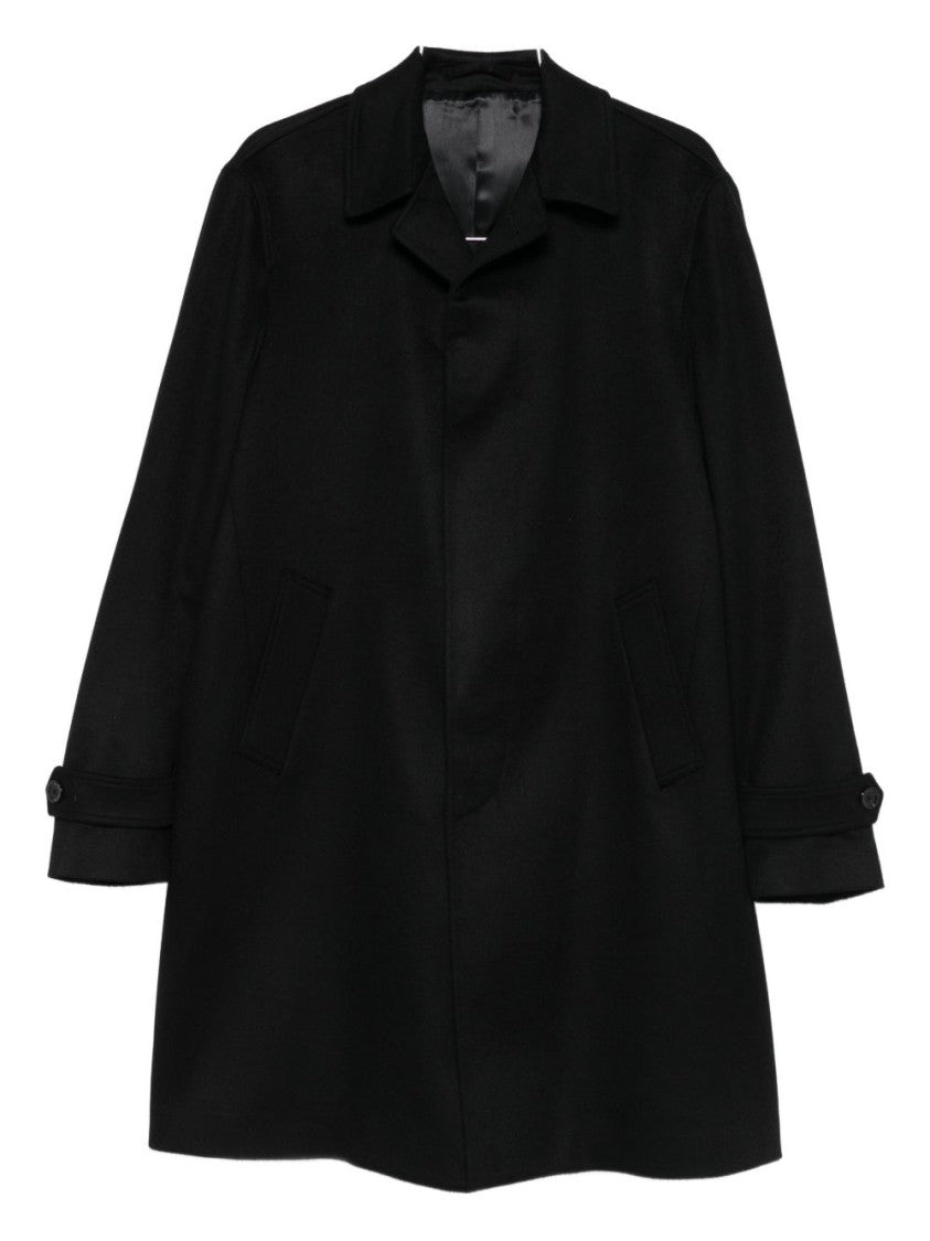 Lardini Cashmere Outerwear Coat With Classic Collar