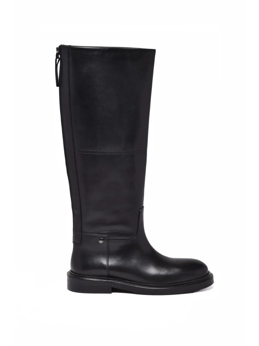 Poeve Black Leather Asiago Boots