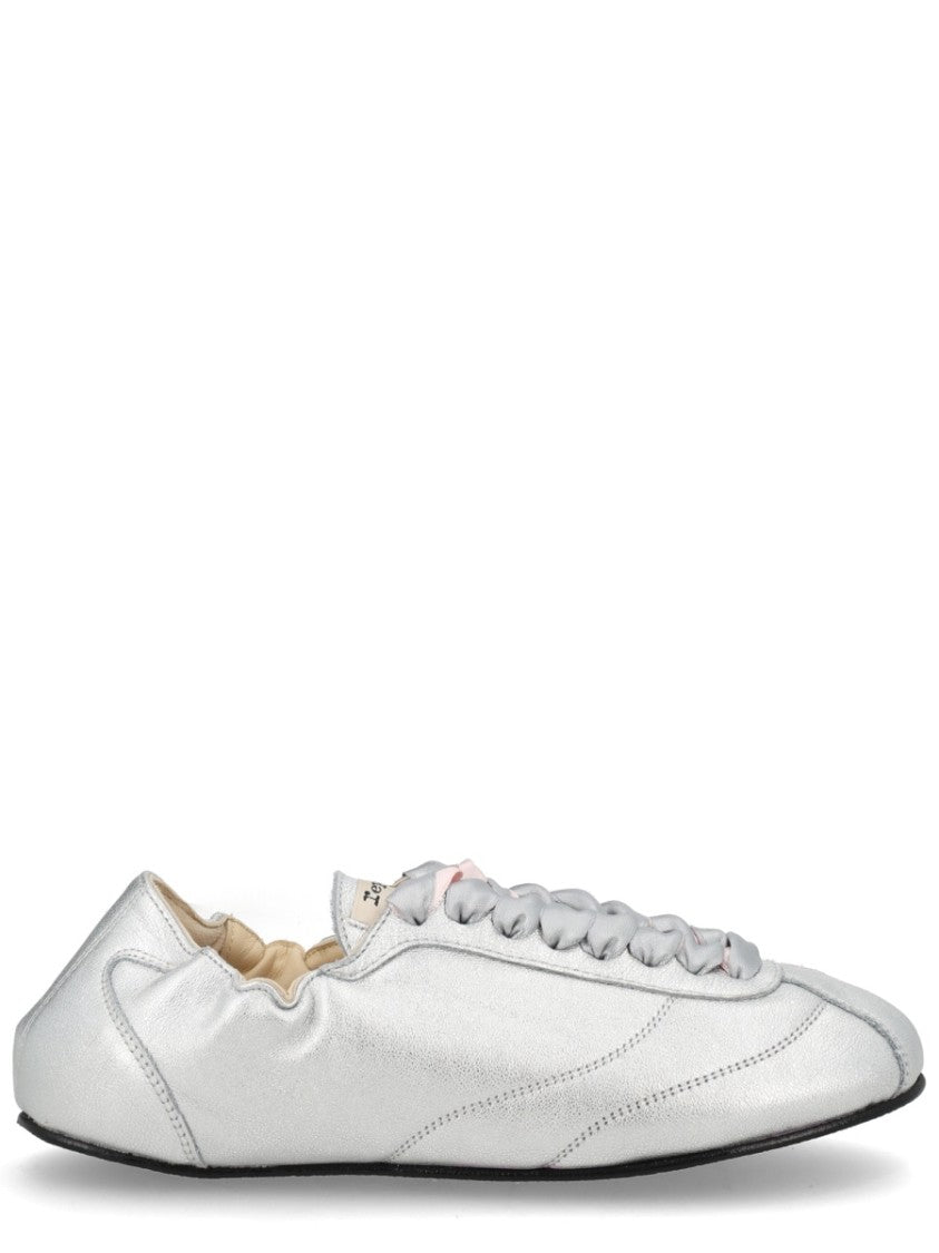 Repetto Neutrals Tennis Silk Ribbon Lace Sneakers