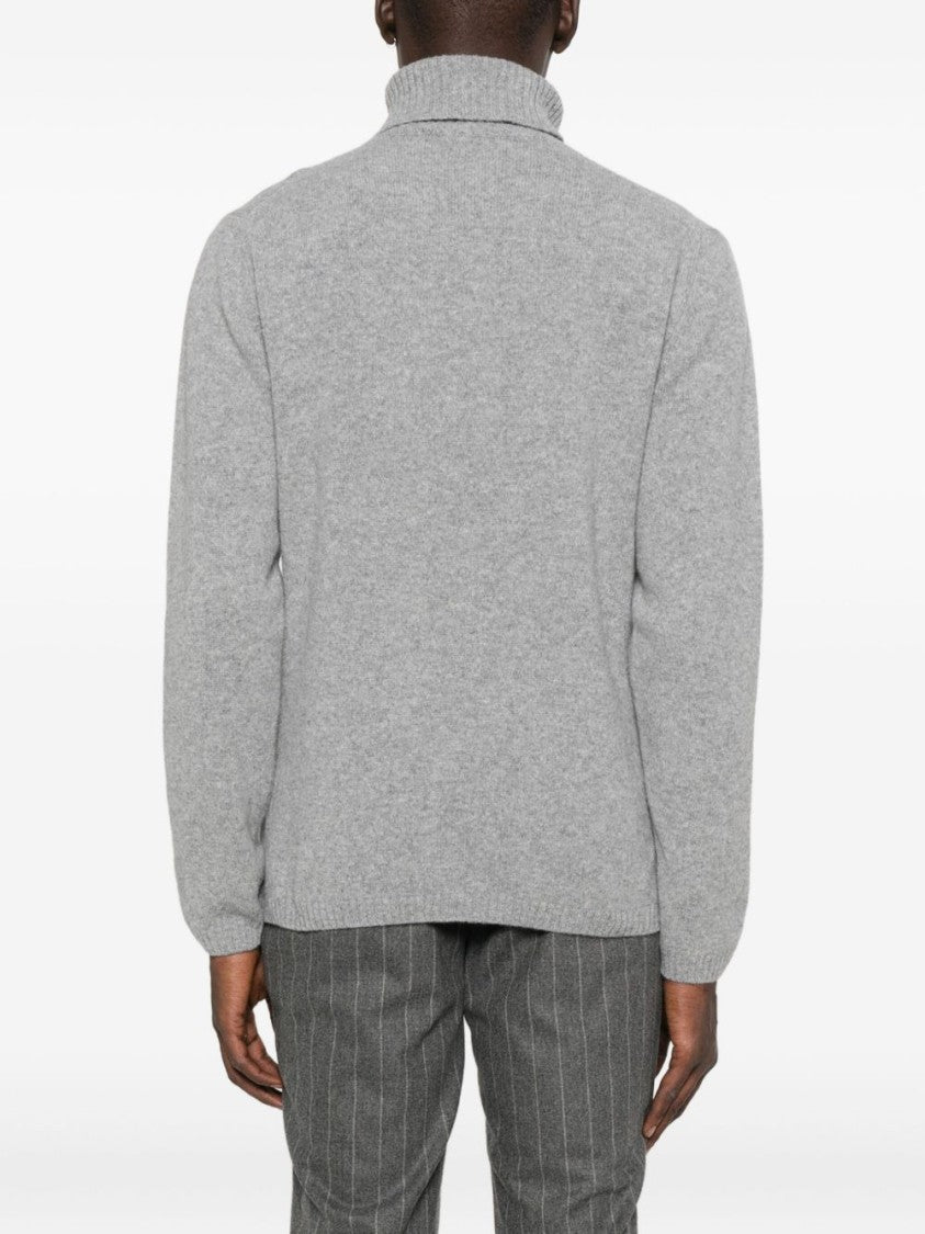 Daniele Fiesoli Turtleneck Wool Sweater With Ribbed Cuffs