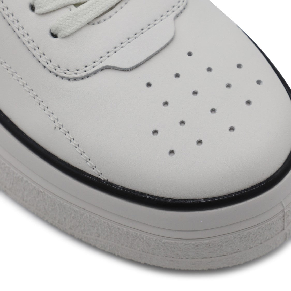 Jil Sander White Leather Cotton Laces Sneakers