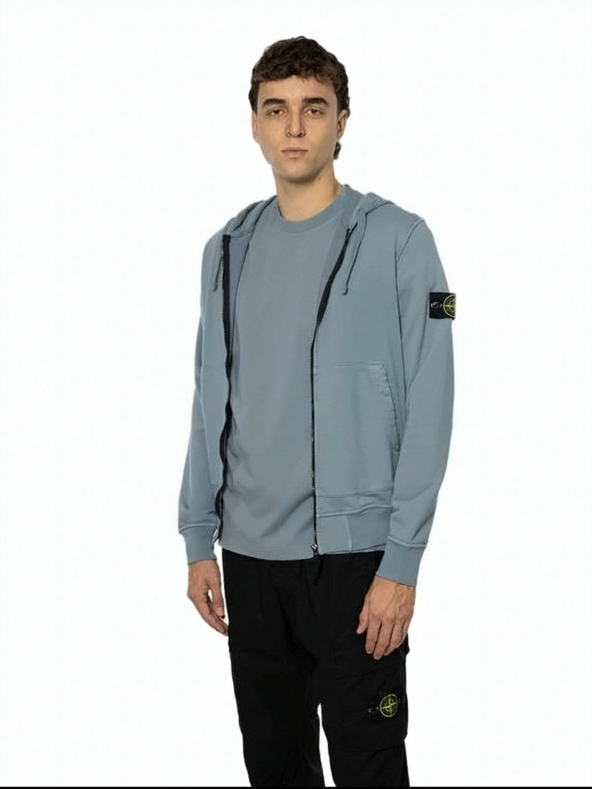 Stone Island Zip-Up Hoodie With Drawstring Hood