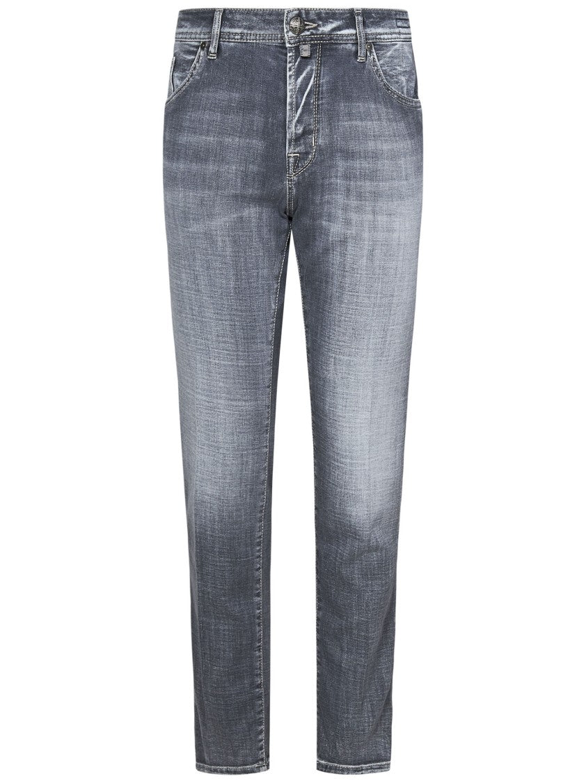 Jacob Cohen Faded Grey Slim Fit Denim Jeans