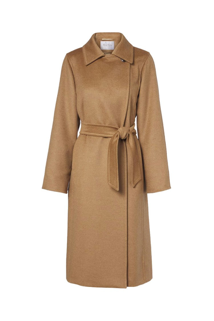 Max Mara Camel Manuela Belted Wrap Camel Coat