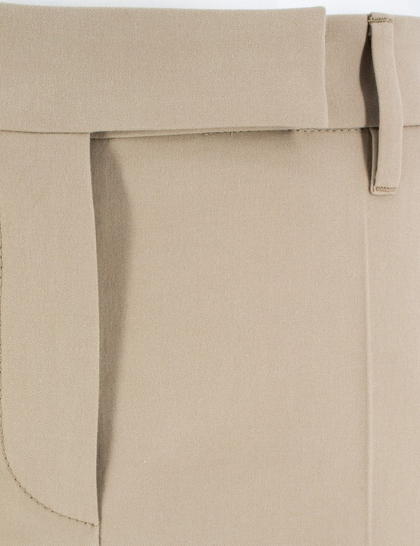 Brunello Cucinelli Tailored Cotton Trousers With Jewel Embroidery