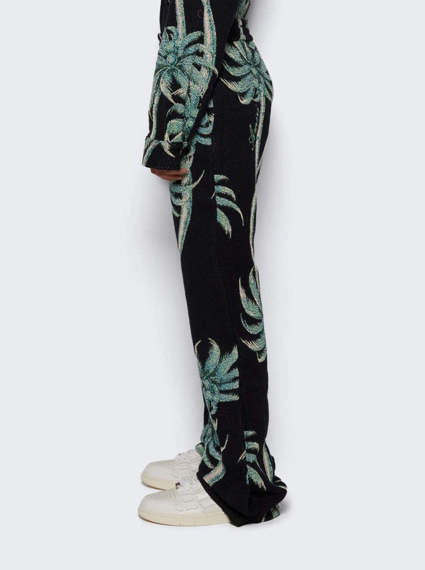 Amiri Palm Tapestry Flare Pant Black