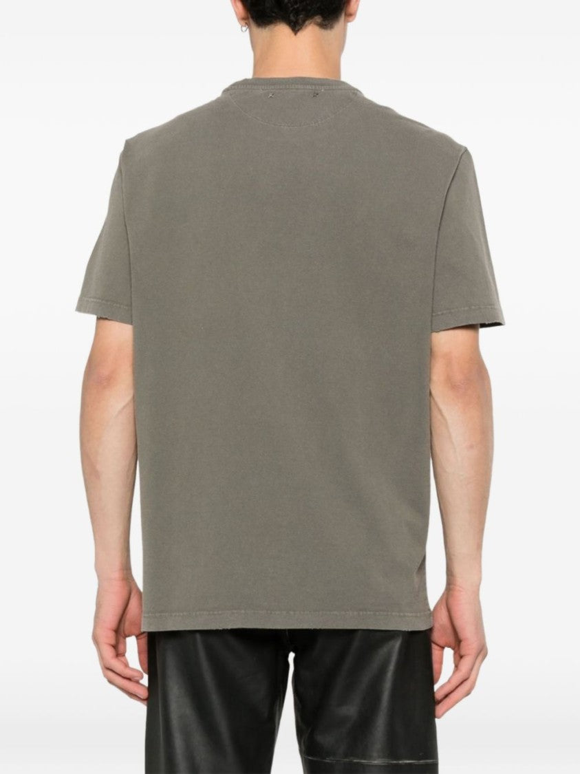 Golden Goose Golden Regular Distressed Cotton T-Shirt
