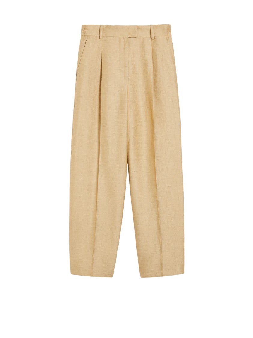 Max Mara Relaxed-Fit Wide Leg Trousers With Pleated Front