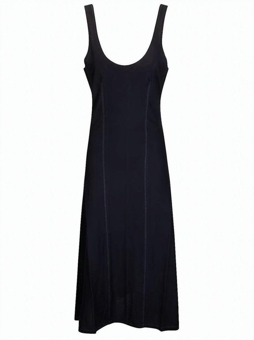 Our Legacy Sleeveless Fitted Black Midi Dress