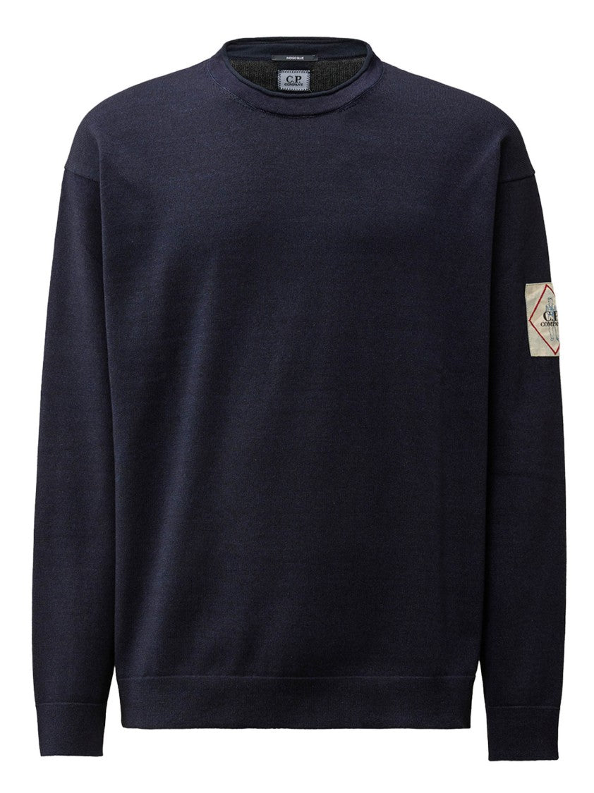 C.P. Company Crew Neck Sweater With British Sailor Patch