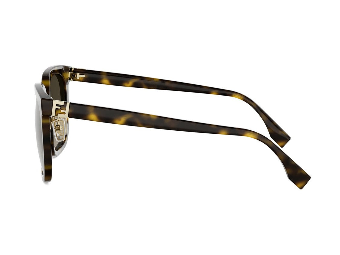 Fendi Fe40207f Bold Gradient Square Tortoiseshell Sunglasses