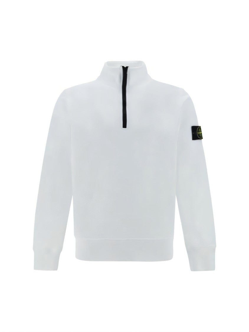Stone Island High-Collar Half-Zip Long-Sleeve Top