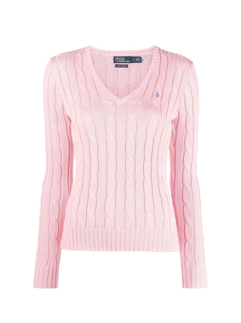 Polo Ralph Lauren Textured Cable Knit V-Neck Sweater