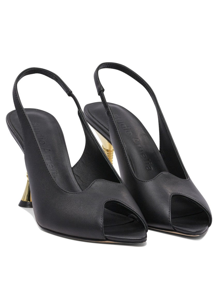 Studio Amelia Open-Toe Slingback Heeled Shoes