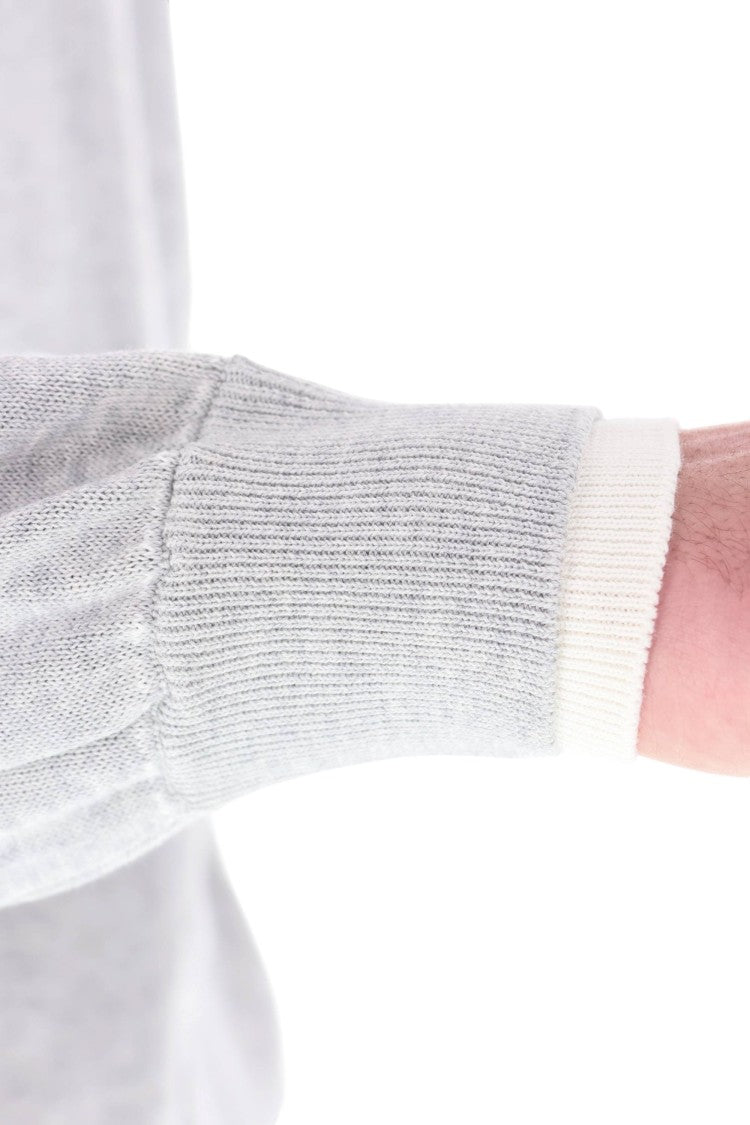 Eleventy Layered-Effect Contrast Trim Crewneck Sweater