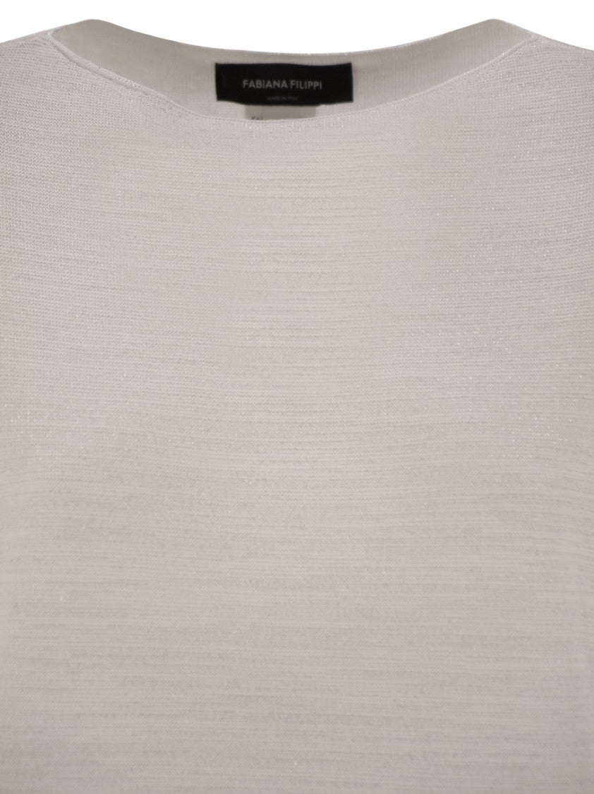 Fabiana Filippi Cotton And Lurex Boat-Neck Sweater