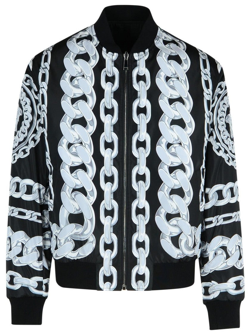 Versace Black Nylon Bomber Jacket