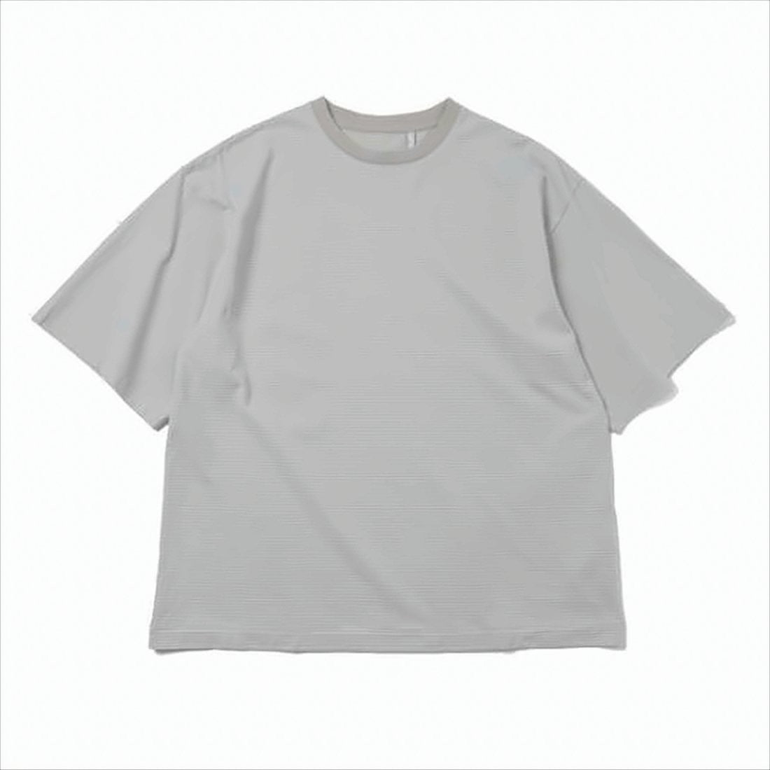 Kaptain Sunshine Boxy Fit Grey T-Shirt With Ribbed Collar